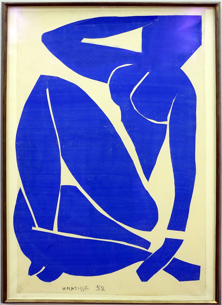 Анри Матисс. Голубая обнажённая III, 1952. Гуашь, вырезанная бумага